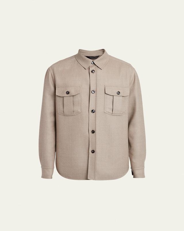 Mens Stretch Wool Overshirt Product Image