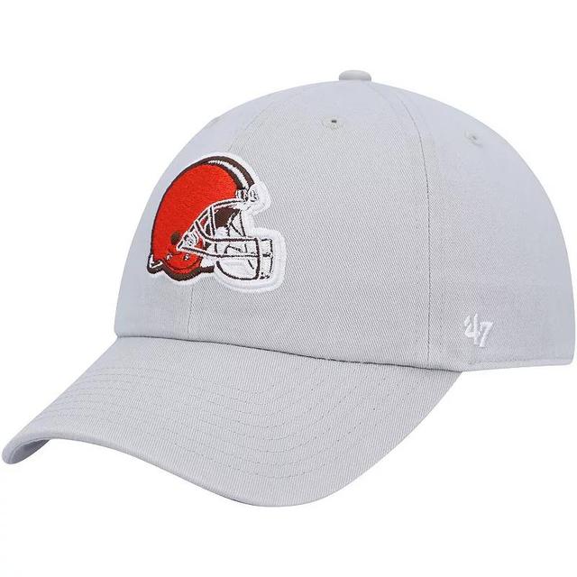 Mens 47 Gray Cleveland Browns Team Clean Up Adjustable Hat Product Image