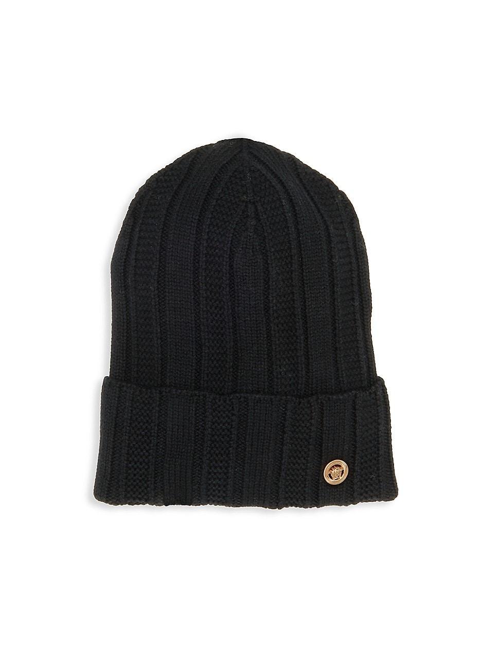 Mens Flat-Rib Wool Beanie Product Image