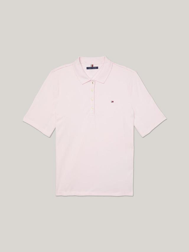 Tommy Hilfiger Women's Seated Fit Solid Zip Polo Product Image