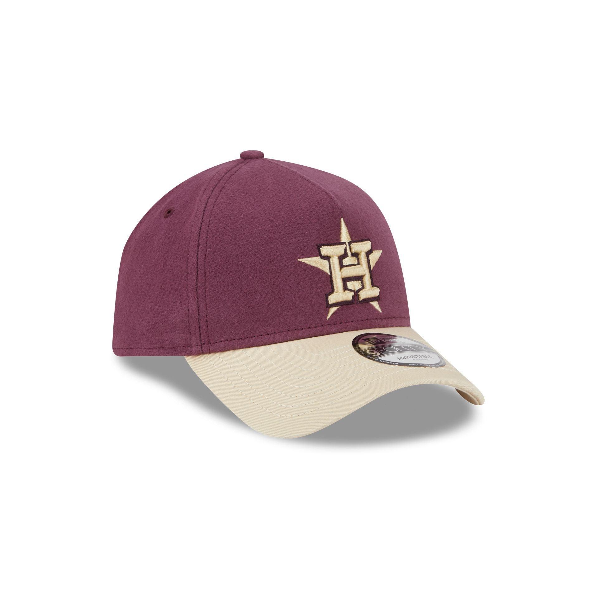 Houston Astros Moleskin Crown Maroon 9FORTY A-Frame Snapback Hat Male Product Image