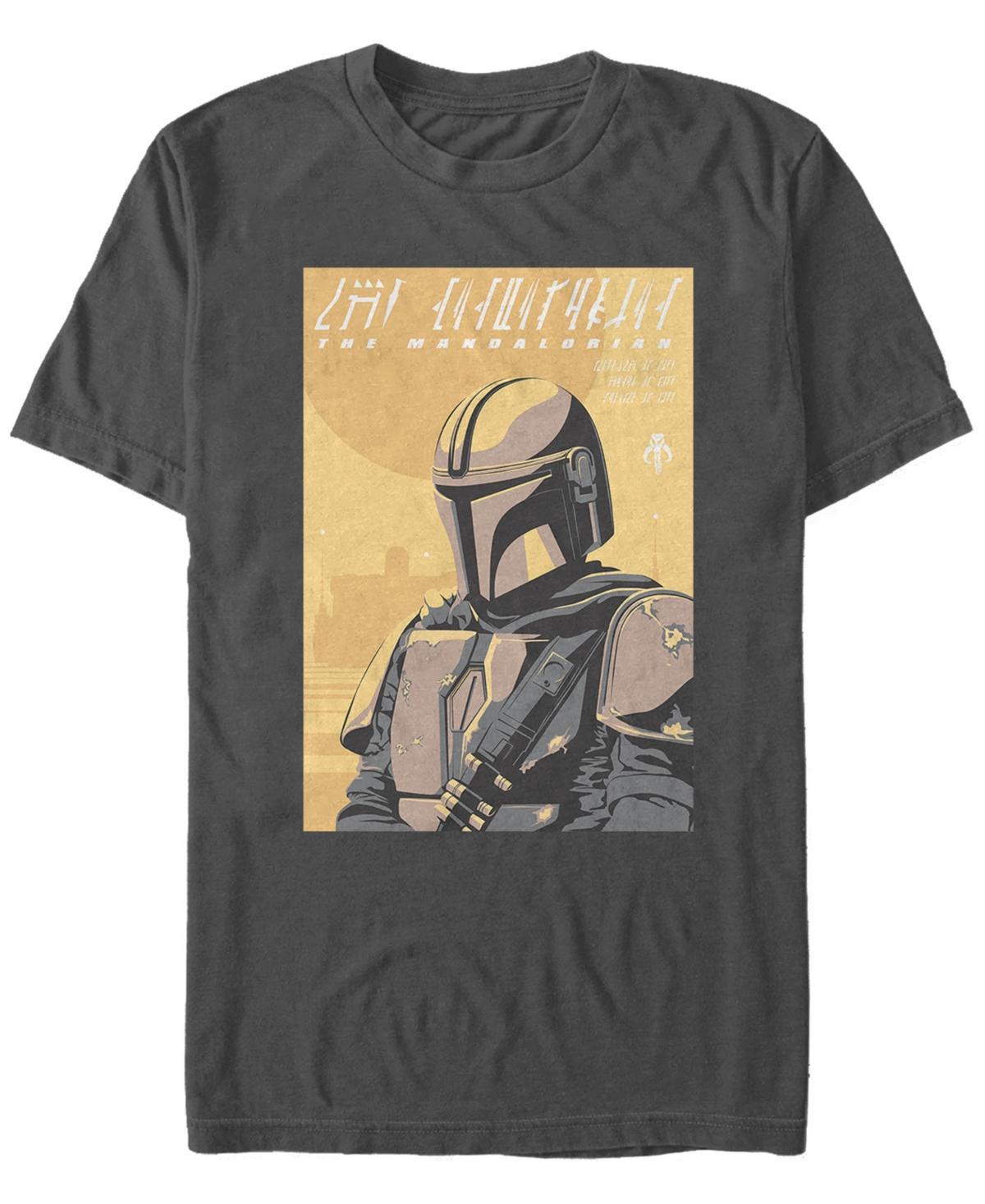 Mens The Mandalorian Bounty Hunter Tee Grey Product Image