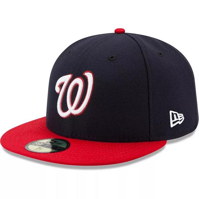 Mens New Era Navy/Red Washington Nationals Alternate Authentic Collection On-Field 59FIFTY Fitted Hat Product Image