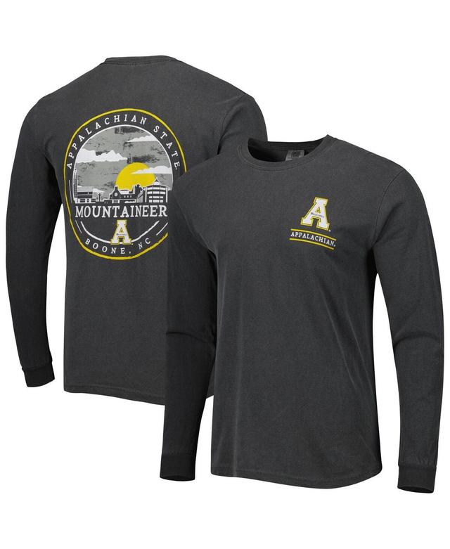 Image One Mens Black Appalachian State Mountaineers Circle Campus Scene Long Sleeve T-Shirt Product Image