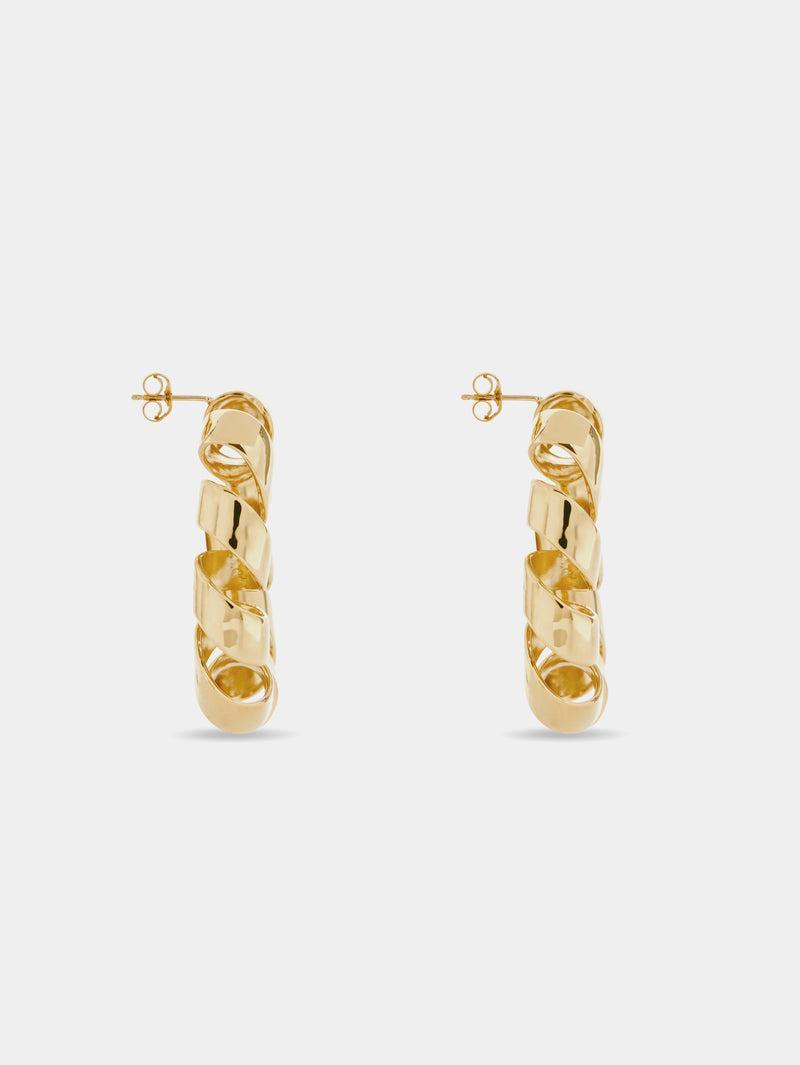 Gold XL Link twist earrings Product Image