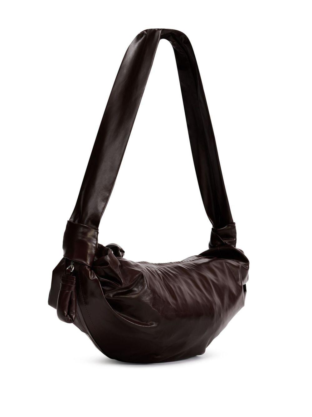 Medium Soft Croissant Shoulder Bag In Red Product Image