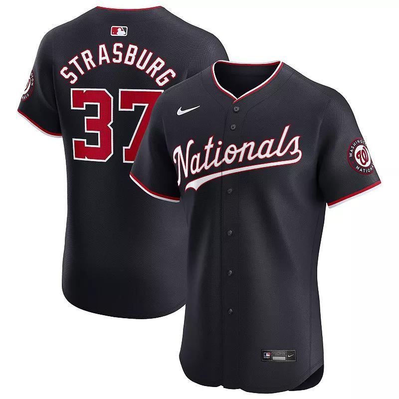 Mens Nike Stephen Strasburg Washington Nationals Alternate Elite Player Jersey Blue Product Image