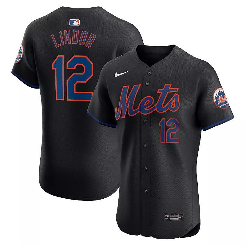 Francisco Lindor New York Mets Nike Men's Dri-FIT ADV MLB Elite Jersey Product Image