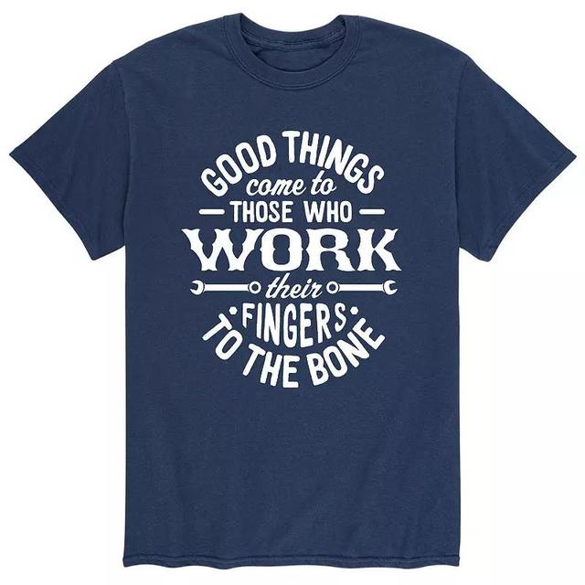 Mens Good Things Come Work Fingers Tee Product Image