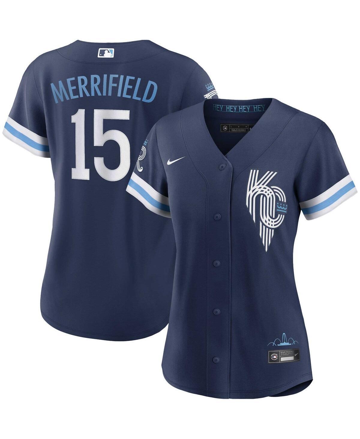 Womens Nike Whit Merrifield Navy Kansas City Royals Alternate City Connect Replica Player Jersey - Navy Product Image