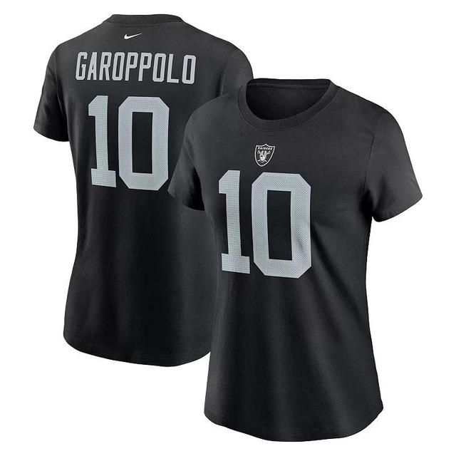 Womens Nike Jimmy Garoppolo Black Las Vegas Raiders Player Name & Number T-Shirt Product Image