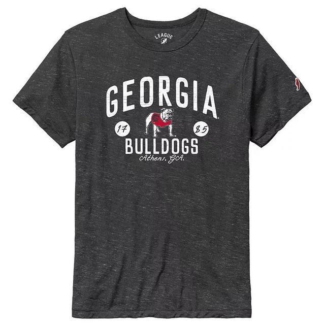 Mens League Collegiate Wear Heather Charcoal Georgia Bulldogs Bendy Arch Victory Falls Tri-Blend T-Shirt Product Image