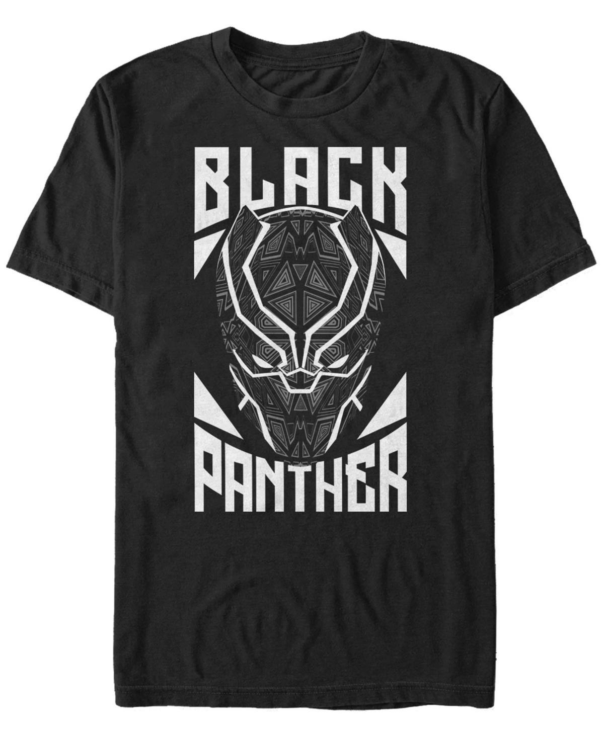 Marvel Mens Black Panther Geometric Mask, Short Sleeve T-Shirt Product Image