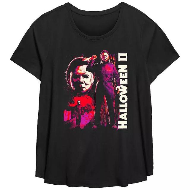 Plus Size Halloween II Michael Myers Flowy Graphic Tee, Womens Product Image