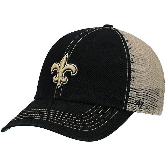 Mens 47 /Natural New Orleans Saints Trawler Trucker Clean Up Snapback Hat Product Image