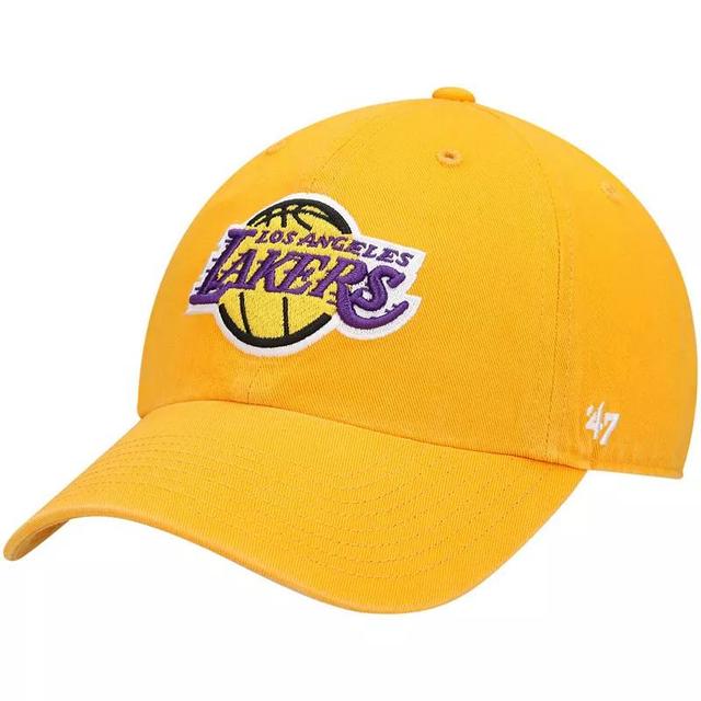 Mens 47 Brand Gold Los Angeles Lakers Clean Up Adjustable Hat Product Image