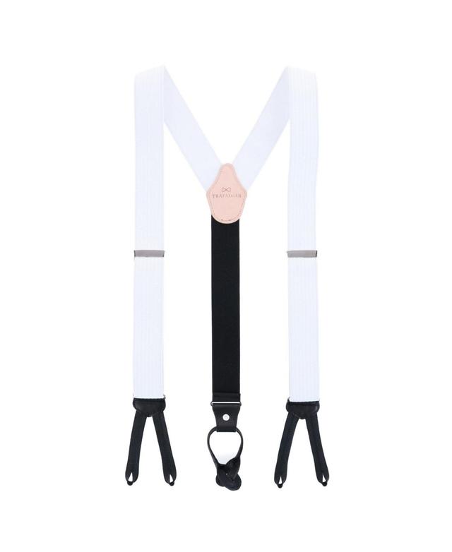 Men's Regal Silk and Leather Suspender Braces Product Image