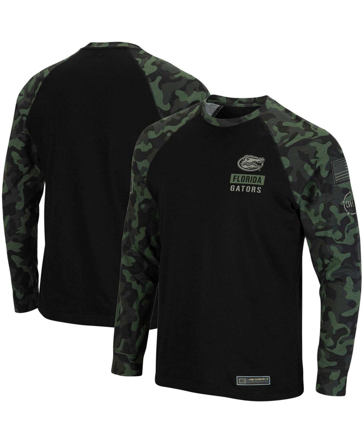 Mens Colosseum Black ECU Pirates OHT Military Appreciation Camo Raglan Long Sleeve T-Shirt Product Image