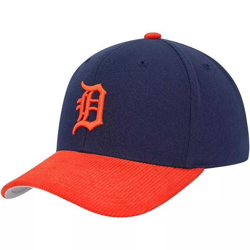 Mens Mitchell & Ness Detroit Tigers Corduroy Pro Snapback Hat, Blue Product Image