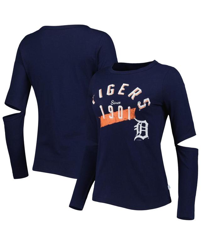 Womens Touch Navy Detroit Tigers Formation Long Sleeve T-shirt Product Image