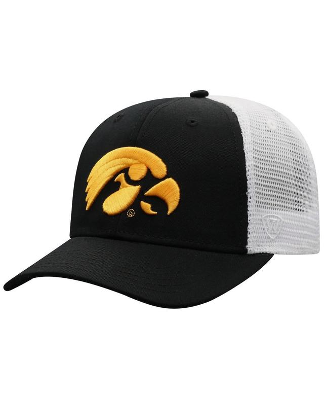 Mens Top of the World Black Iowa Hawkeyes Trucker Snapback Hat - Black Product Image