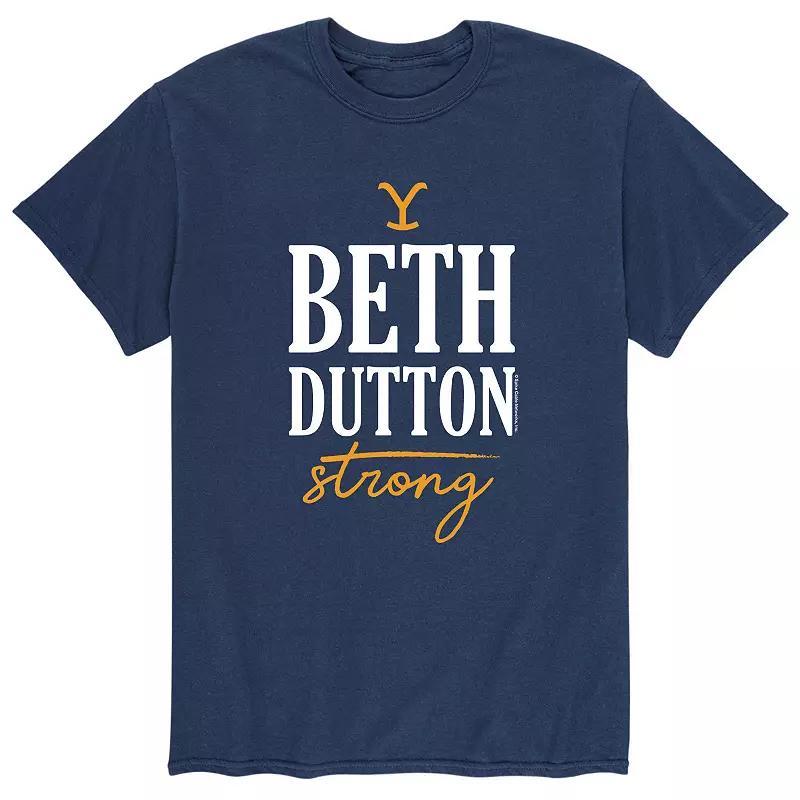 Mens Yellowstone Beth Dutton Strong Tee Blue Product Image