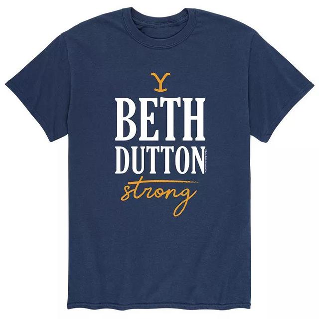 Mens Yellowstone Beth Dutton Strong Tee Blue Product Image