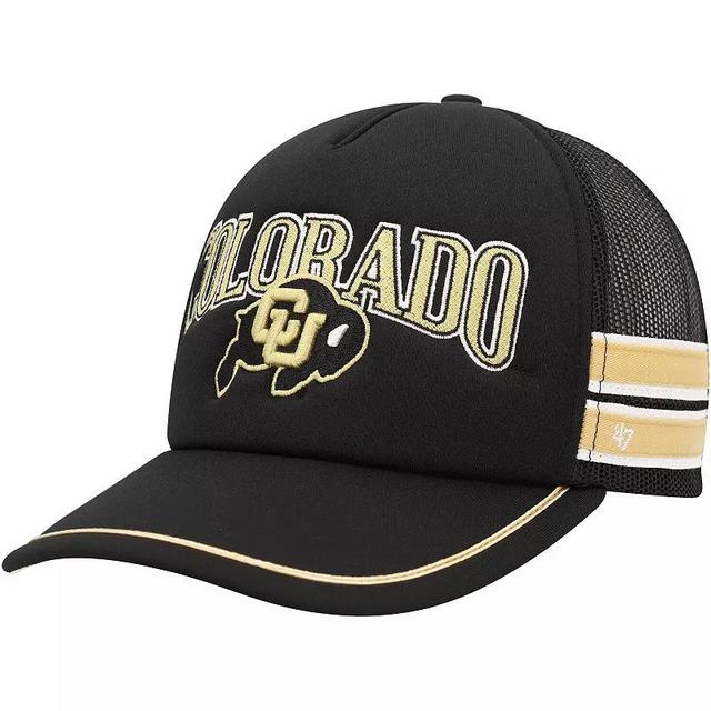 Mens 47 Brand Black Colorado Buffaloes Sideband Trucker Adjustable Hat Product Image