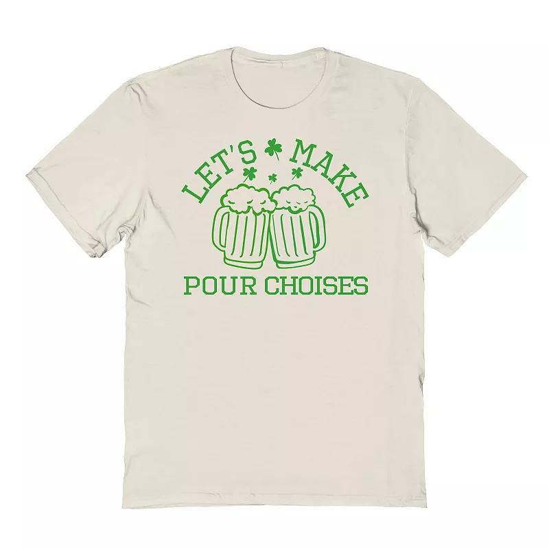 Mens St Patricks Day Lets Make Pour Choices Graphic Tee Product Image