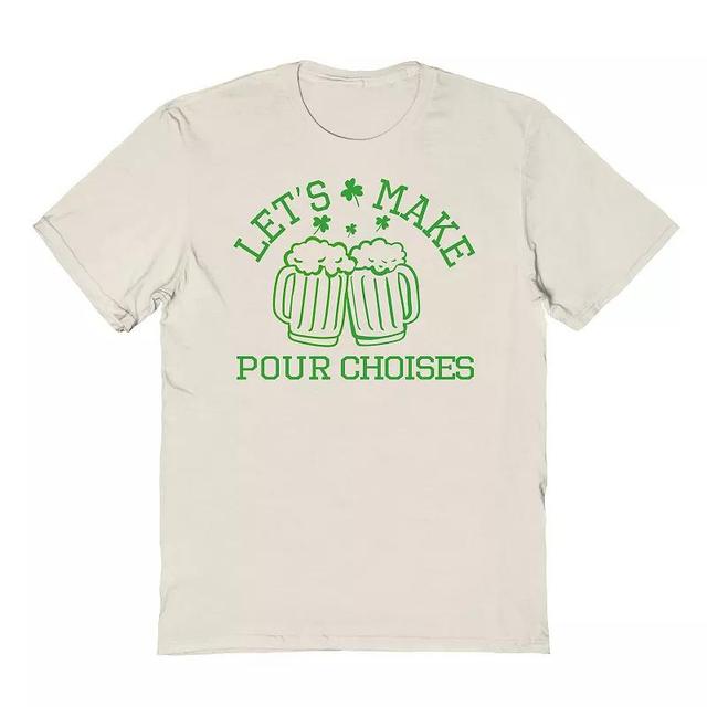 Mens St Patricks Day Lets Make Pour Choices Graphic Tee Product Image