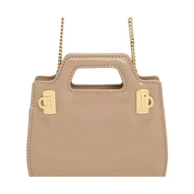 Salvatore  Mini Wanda Top Handle Bag In White/beige Product Image