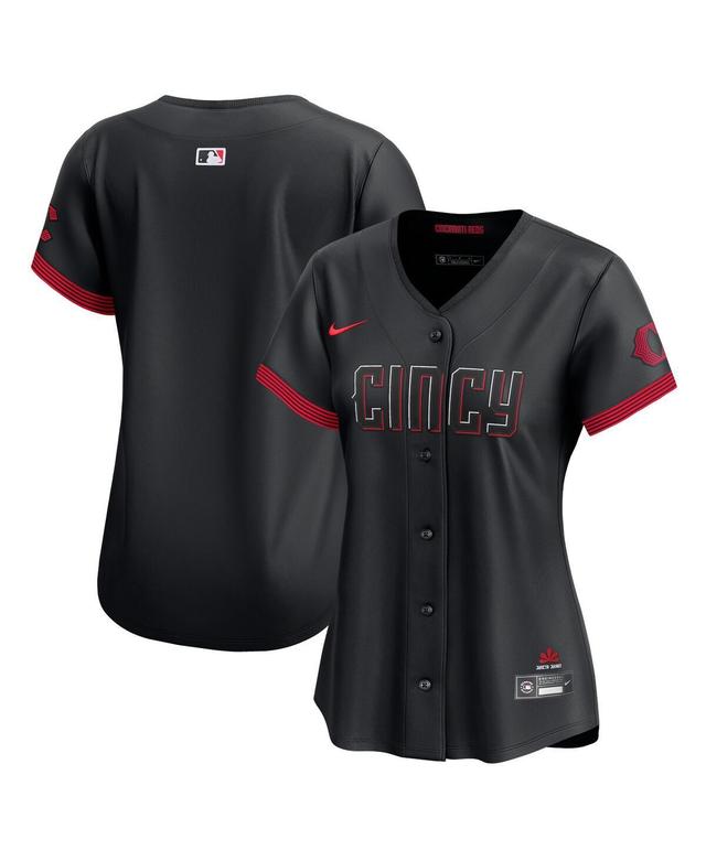 Nike Womens Black Cincinnati Reds City Connect Elite Jersey - Black Product Image