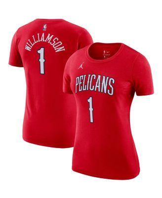 Womens Zion Williamson Red New Orleans Pelicans Statement Edition Name Number T-shirt Product Image