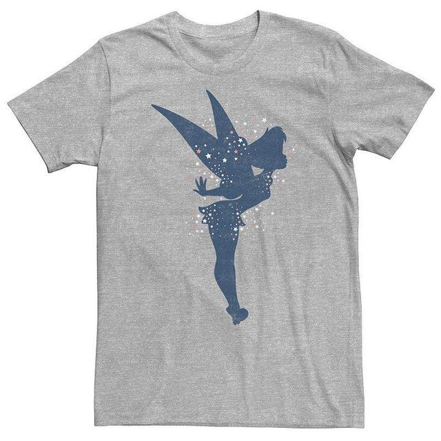 Disneys Peter Pan Tinkerbell Mens Americana Shadow Tee Athletic Grey Product Image