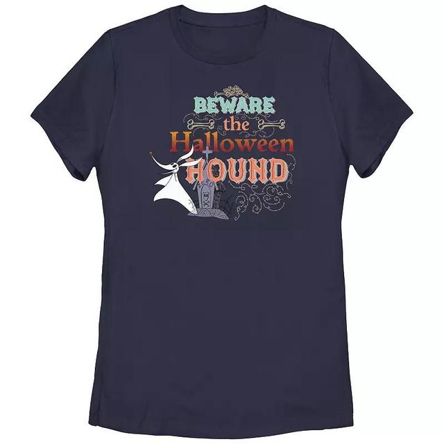 Disneys The Nightmare Before Christmas Womens Beware Zero Tee, Girls Blue Product Image