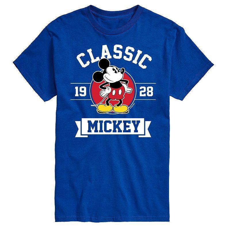 Big & Tall Disney Mickey Classic 28 Tee, Mens Med Blue Product Image