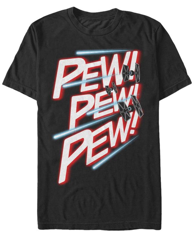 Mens Star Wars Tie Fighter Pew Pew Pew Neon Tee Product Image