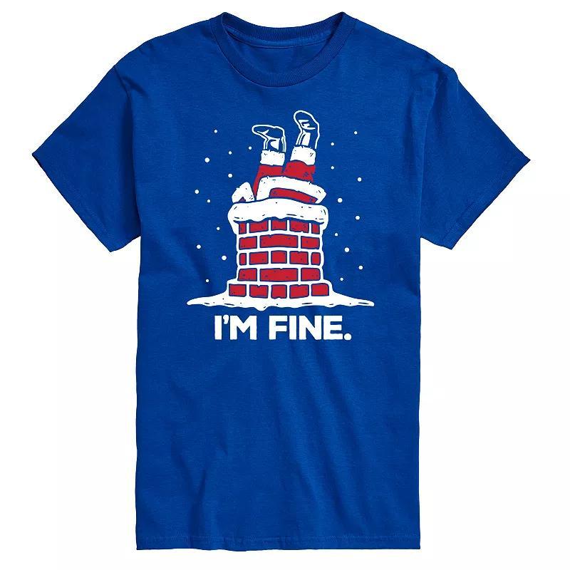 Mens Im Fine Santa Chimney Graphic Tee Black Product Image