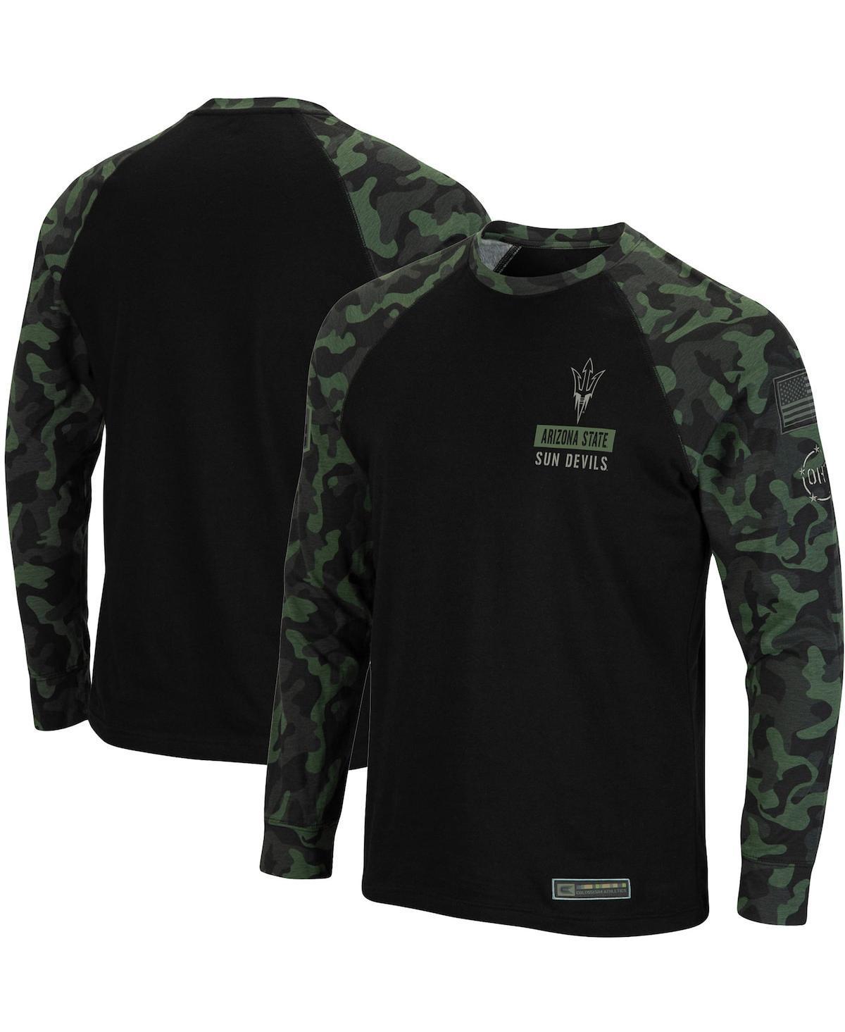 Mens Black Arizona State Sun Devils Oht Military-Inspired Appreciation Camo Raglan Long Sleeve T-shirt Product Image