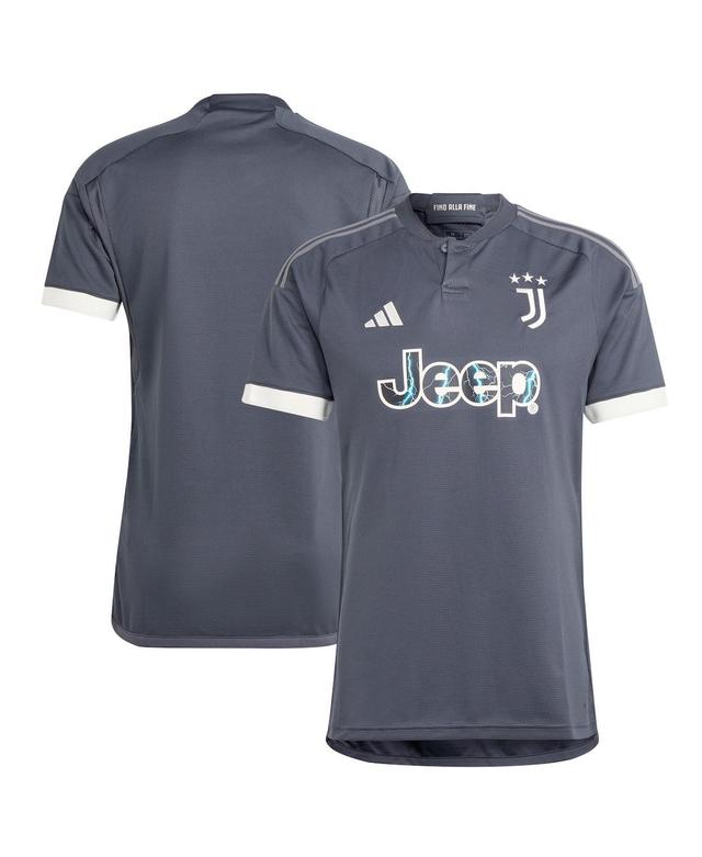 Mens adidas Gray Juventus 2023/24 Third Replica Jersey - Gray Product Image