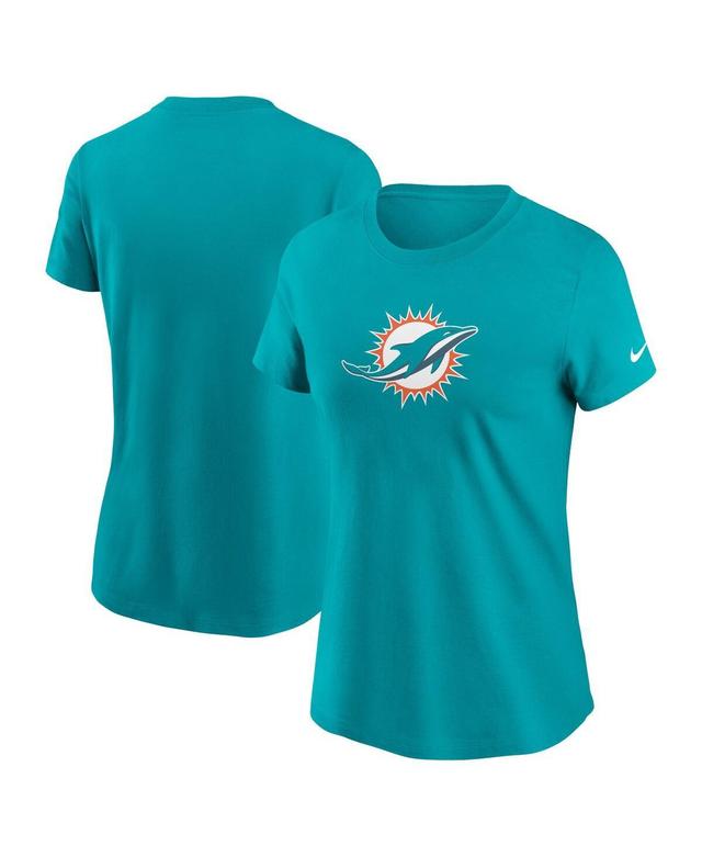 Nike Womens Aqua Miami Dolphins Primary Logo T-Shirt Product Image