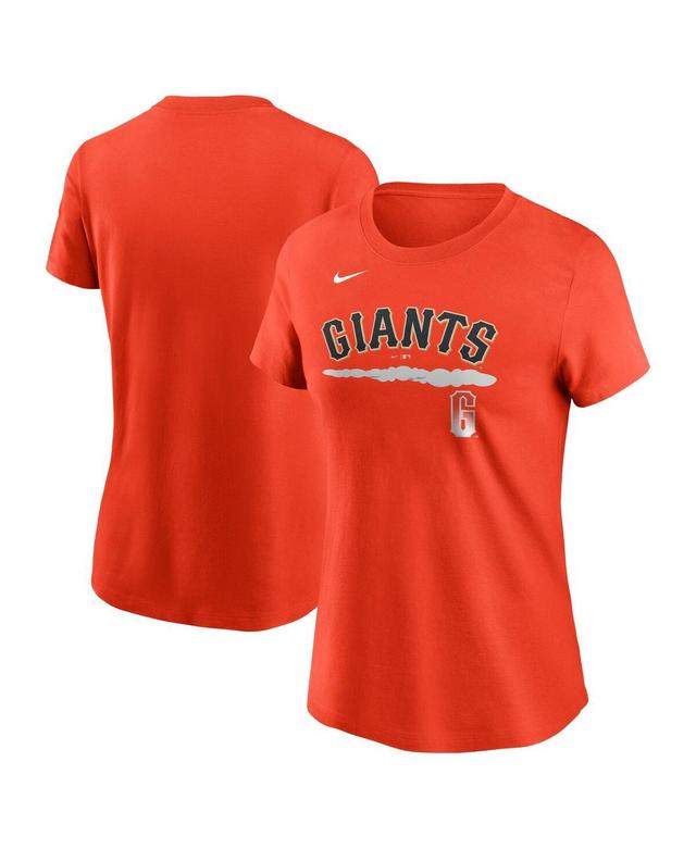 Womens Nike Orange San Francisco Giants City Connect Wordmark T-shirt Product Image