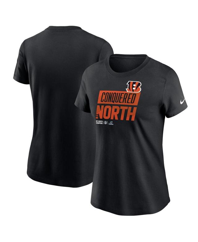 Womens Nike Black Cincinnati Bengals 2022 Afc North Division Champions Locker Room Trophy Collection T-shirt Product Image