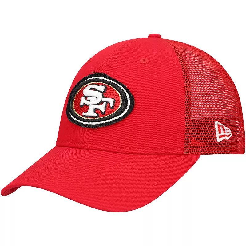 Mens New Era Scarlet San Francisco 49ers Game Day 9TWENTY Adjustable Trucker Hat Product Image