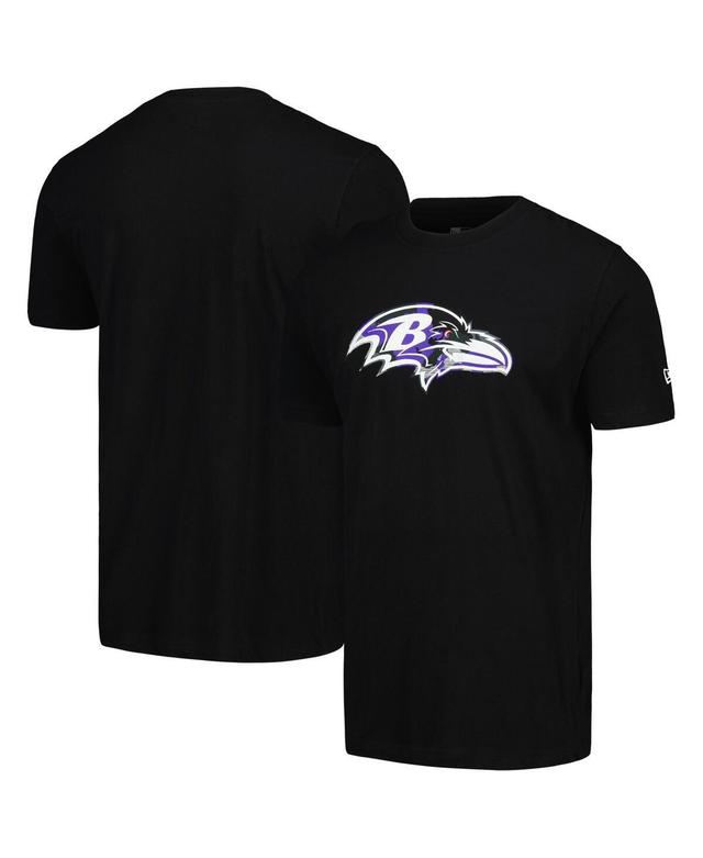 New Era Mens Black Baltimore Ravens Camo Logo T-Shirt Product Image