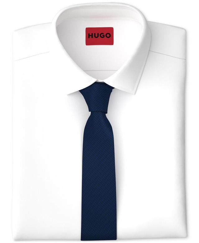 Hugo by Hugo Boss Mens Dark Blue Silk Tie Product Image