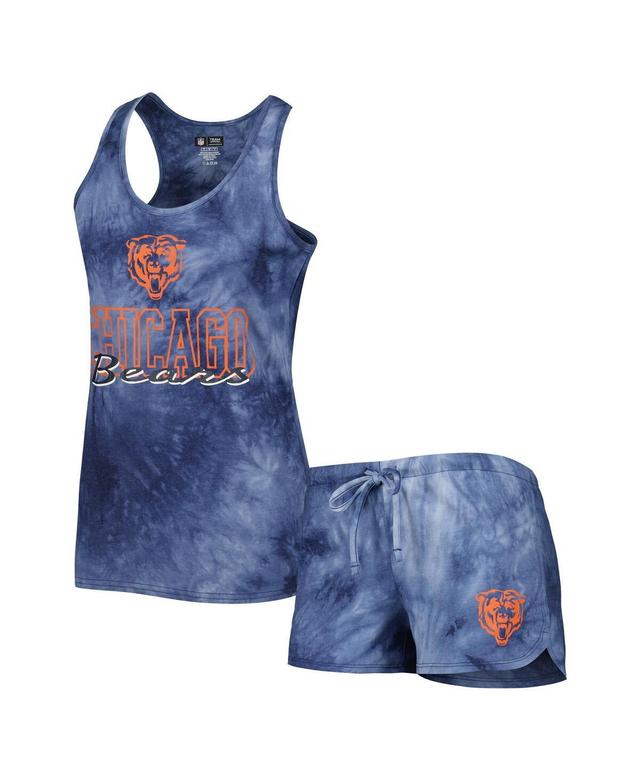 Womens Concepts Sport Navy Chicago Bears Billboard Scoop Neck Racerback Tank Top and Shorts Sleep Set Product Image