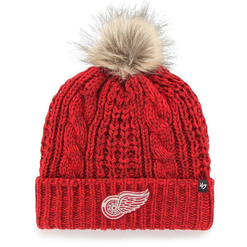 Womens 47 Detroit Wings Meeko Cuffed Knit Hat with Pom Product Image