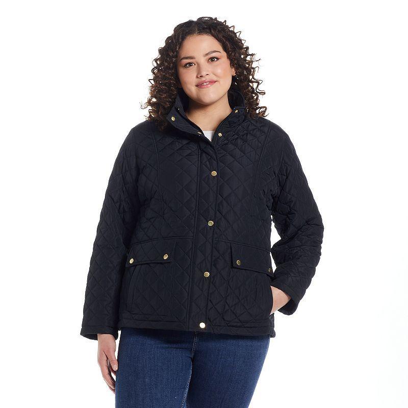 Plus Size Weathercast Modern Quilted Barn Jacket, Womens Product Image