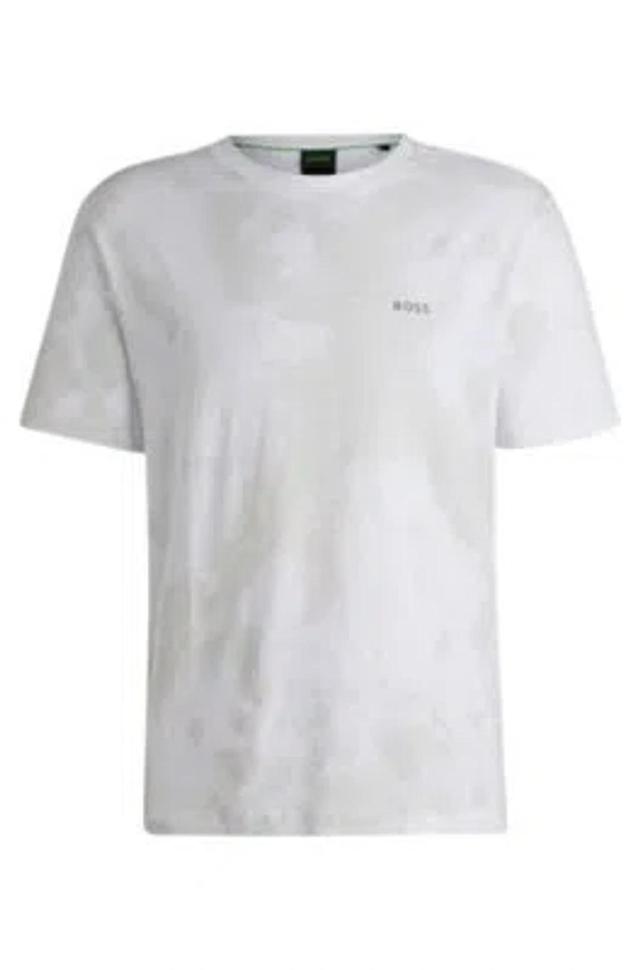 Relaxed-fit T-shirt With Decorative Reflective Print In White Product Image